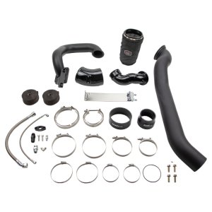 Dodge Cummins Twin Turbo Kit - Wehrli - S400/Stock - Flat Black - `03-`07