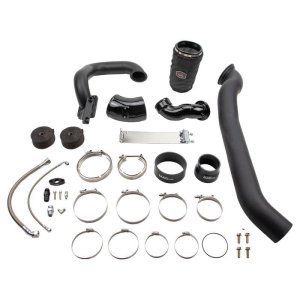 Dodge Cummins Twin Turbo Kit - Wehrli - S400/Stock - Gloss Black - `03-`07