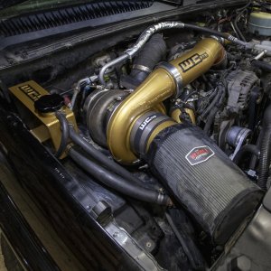 GMC Sierra 2500HD Twin Turbo Kit - Wehrli - S400/Stock - Candy Red - `01-`04