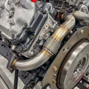 Chevrolet Silverado Performance Exhaust - Wehrli - Stainless Up Pipe Kit w/Gaskets (Twin Turbo) - `01-`04