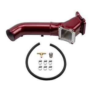 Chevrolet Duramax Performance Air Intake - Wehrli - Y-Bridge Kit, S300/S400 Single Turbo - Gloss Black - `01-`04