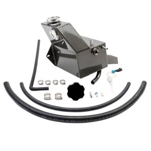 Dodge Cummins Coolant Tank Kit - Wehrli - Fabricated Aluminum - Gloss Black - `13-`18