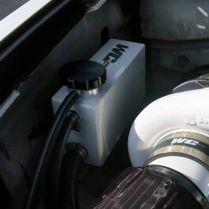 Chevrolet Duramax Coolant Tank Kit - Passenger Side - Wehrli - Twin Turbo Style - Gloss Black - `07-`10