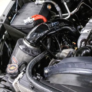 Dodge Ram 2500 Performance Air Intake - Wehrli - Stage 2 High Flow Intake Bundle - Gloss Black - Bronze Chrome - `03-`07