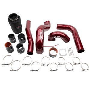Dodge Ram 2500 Performance Air Intake - Wehrli - Stage 2 High Flow Intake Bundle - Gloss Black - Bronze Chrome - `03-`07