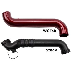 Chevrolet Silverado 2500 Intercooler Pipe - Passenger Side - Wehrli - 3.5 in. High Flow - Gun Metal - `11-`16