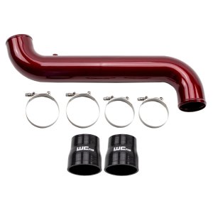 Chevrolet Silverado 2500 Intercooler Pipe - Passenger Side - Wehrli - 3.5 in. High Flow - Gun Metal - `11-`16