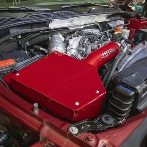 GMC Sierra 2500 HD Performance Air Intake - Wehrli - 4in Intake Kit - Candy Red - `20-`25