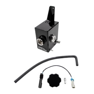 Chevrolet L5P Duramax Coolant Tank Kit - Wehrli - Twin Turbo Style - Raw Aluminum - `17-`19