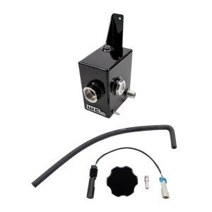 Chevrolet L5P Duramax Coolant Tank Kit - Wehrli - Twin Turbo Style - Raw Aluminum - `17-`19