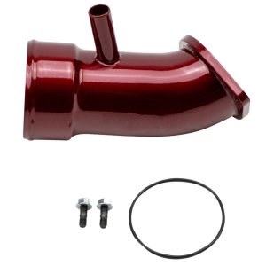 Chevrolet Duramax Performance Air Intake - Wehrli - 3.5in Intake Horn with PCV Port - WCFab Red - `17-`19