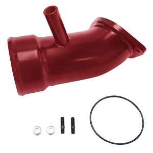 Chevrolet Duramax Performance Air Intake - Wehrli - 3.5in Intake Horn with PCV Port - WCFab Red - `17-`19