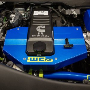 Dodge Cummins Engine Cover - Wehrli - Fabricated Aluminum - WCFab Grey - `10-`24