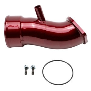 Chevrolet Duramax Performance Air Intake - Wehrli - 3.5in Intake Horn w/PCV Port - WCFab Red - `20-`24