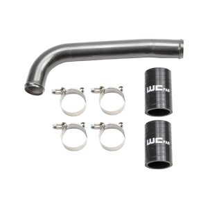 Chevrolet Silverado 2500 Upper Coolant Pipe - Wehrli - Aluminum for LB7/LLY Duramax - Cat Yellow - `01-`05