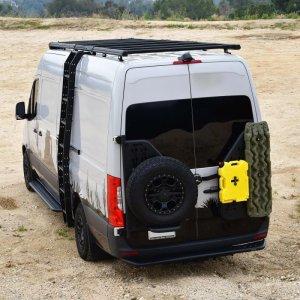 Mercedes-Benz Sprinter Roof Rack - Westin - Mesa Side Ladder - Textured Black - `19-`24