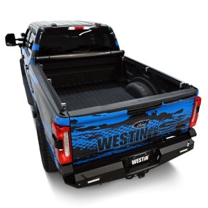Ford F-350 Super Duty Soft Roll-Up Tonneau Cover - Westin - Black - `17-`24
