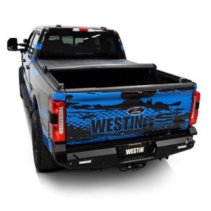 Ford F-350 Super Duty Soft Roll-Up Tonneau Cover - Westin - Black - `17-`24