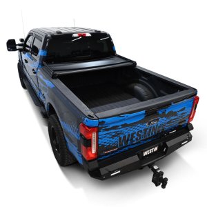 Ford F-250 Super Duty Soft Tri-Fold Tonneau Cover - Westin - Soft Fold - Black - `17-`24