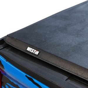Ford F-250 Super Duty Soft Tri-Fold Tonneau Cover - Westin - Soft Fold - Black - `17-`24