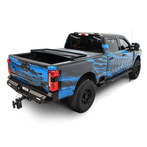 Ford F-350 Super Duty Soft Tri-Fold Tonneau Cover - Westin - Soft Fold - Black - `17-`24