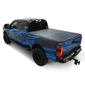 Ford F-350 Super Duty Soft Tri-Fold Tonneau Cover - Westin - Soft Fold - Black - `17-`24