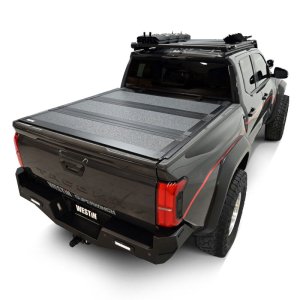 Toyota Tacoma Hard Tri-Fold Tonneau Cover - Westin - Black - 2024+