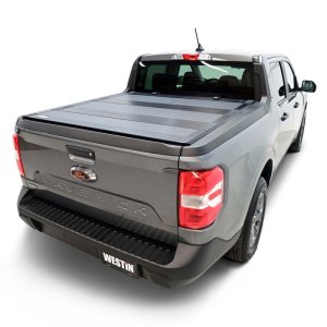 Ford Maverick Hard Tri-Fold Tonneau Cover - Westin - HT-F - Black - `22-`26 Ford Maverick Hard Tri-Fold Tonneau Cover - Westin - HT-F - Black - `22-`26