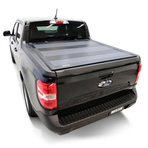 Ford Maverick Hard Tri-Fold Tonneau Cover - Westin - HT-F - Black - `22-`26 Ford Maverick Hard Tri-Fold Tonneau Cover - Westin - HT-F - Black - `22-`26