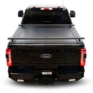 Ford F-350 Electric Retractable Tonneau Cover - Westin - Power Retractable - Black - `17-`26