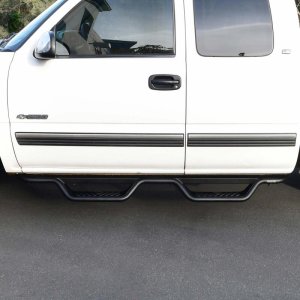 Chevrolet Silverado 1500 Nerf Step Bars - Westin - Outlaw Drop - Textured Black - `99-`13