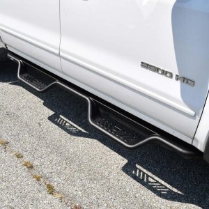 Chevrolet Silverado Nerf Bars - Westin - Outlaw Drop - Textured Black - `04-`13