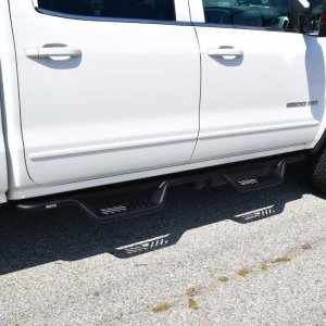Chevrolet Silverado Nerf Bars - Westin - Outlaw Drop - Textured Black - `04-`13