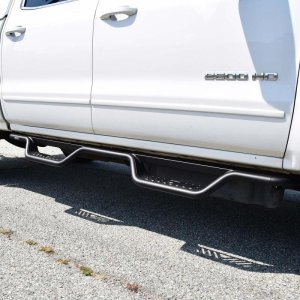 Chevrolet Silverado Nerf Bars - Westin - Outlaw Drop - Textured Black - `04-`13
