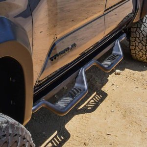 Toyota Tacoma Nerf Step Bars - Westin - Outlaw Drop - Textured Black - 2024+
