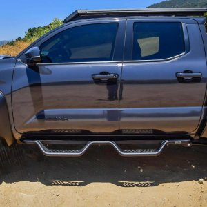 Toyota Tacoma Nerf Step Bars - Westin - Outlaw Drop - Textured Black - 2024+