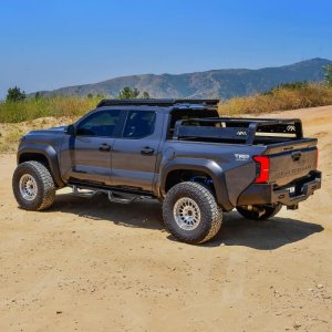 Toyota Tacoma Nerf Step Bars - Westin - Outlaw Drop - Textured Black - 2024+