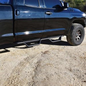 Toyota Tundra Nerf Step Bars - Westin - Outlaw Drop, Cab Length - Textured Black - `07-`21 Toyota Tundra Nerf Step Bars - Westin - Outlaw Drop, Cab Length - Textured Black - `07-`21