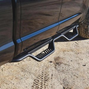 Toyota Tundra Nerf Step Bars - Westin - Outlaw Drop, Cab Length - Textured Black - `07-`21 Toyota Tundra Nerf Step Bars - Westin - Outlaw Drop, Cab Length - Textured Black - `07-`21