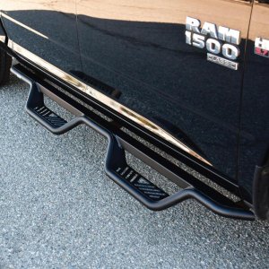 Ram 1500 Classic Nerf Step Bars - Cab Length - Westin - Outlaw Drop - Textured Black - `19-`23