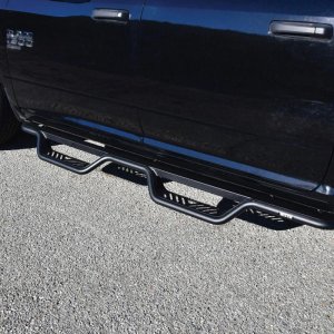 Ram 1500 Classic Nerf Step Bars - Cab Length - Westin - Outlaw Drop - Textured Black - `19-`23