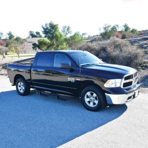 Ram 1500 Classic Nerf Step Bars - Cab Length - Westin - Outlaw Drop - Textured Black - `19-`23