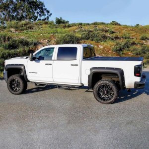 Chevrolet Silverado 1500 Nerf Step Bars - Westin - Outlaw Drop, 4 in Drop, Cab Length - Textured Black - `14-`18