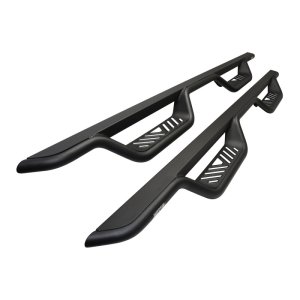 Chevrolet Silverado 1500 Nerf Step Bars - Westin - Outlaw Drop, 4 in Drop, Cab Length - Textured Black - `14-`18