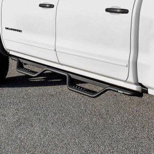 GMC Sierra Nerf Step Bars - Westin - Outlaw Drop, 4 in Drop, Cab Length - Textured Black - `14-`18 GMC Sierra Nerf Step Bars - Westin - Outlaw Drop, 4 in Drop, Cab Length - Textured Black - `14-`18