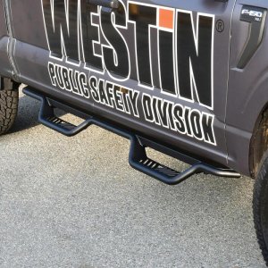 Ford F-150 Nerf Step Bars - Westin - Outlaw Drop - Textured Black - `15-`22