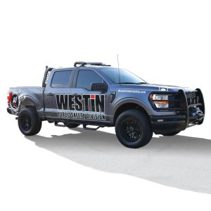 Ford F-250 Nerf Step Bars - Westin - Outlaw Drop - Textured Black - `17-`22
