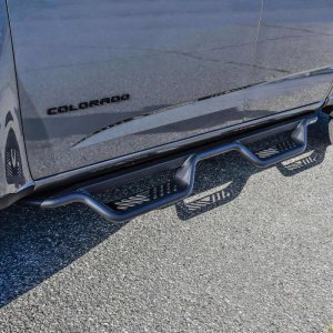 Chevrolet Colorado Nerf Step Bars - Westin - Outlaw Drop - Textured Black - `15-`22