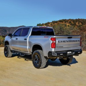 Chevrolet Silverado Nerf Step Bars - Westin - Outlaw Drop - Textured Black - `19-`22