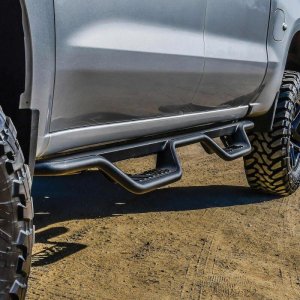 GMC Sierra Nerf Step Bars - Westin - Outlaw Drop - Textured Black - `19-`22 GMC Sierra Nerf Step Bars - Westin - Outlaw Drop - Textured Black - `19-`22